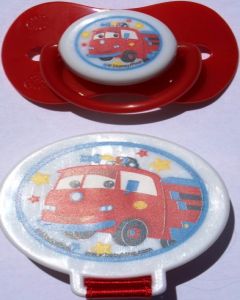 Disney CARS™  Firetruck on Red Guard w/ Red Handle w/ Protective Cover and matching clip! [59a-a]