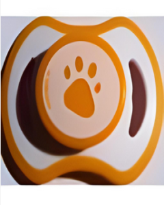 Disney™ Orange Paw print White Guard with Soft Orange border [29e]