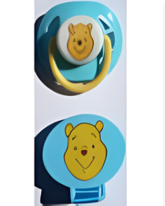 Disney Pooh Bear™ on Baby Blue Guard (6 holes) Yellow Handle with matching clip! [27b-a]