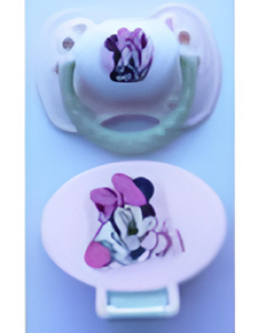 Mini Mouse Baby Girl Pink Guard - Green Handle with matching clip! [27g]