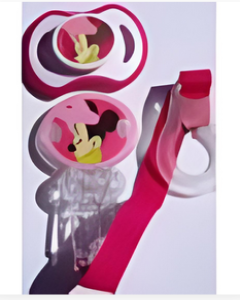 Disney™ Mini Mouse white guard Soft Magenta outer border with Matching Clip! [29f-a]